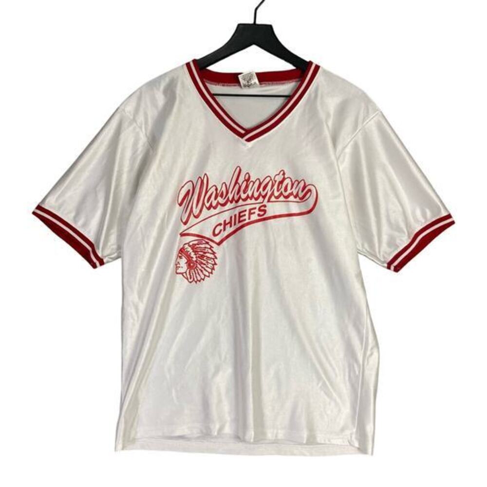 Washington‎ Chiefs Don Alleson Men's White V-Neck Jersey Size M Football